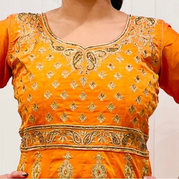 Anarkali Long Dress with Dupatta. PTP 19.”  Length 54” silk stunning silk dress - Picture 13 of 16